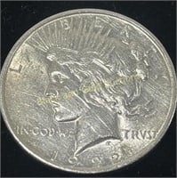 1922-D Silver Peace Dollar AU