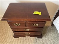 3 DRAWER NIGHT STAND 25INX16INX25IN NO CONTENTS