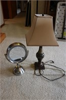 table lamp & mirror