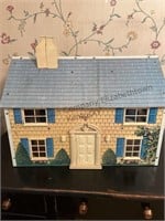 Vintage dollhouse and furnishings