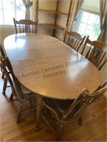 Large dining table and 6 chairs