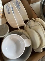 Corningware bowls and lids, soup bowls and