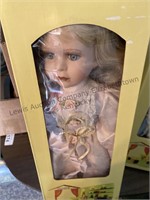 Two Bisque Porcelain dolls in original package