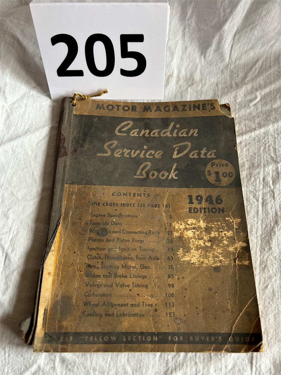 Vintage Canadian Service Data Book