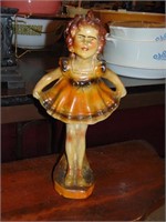 Chalkware Shirley Temple Statue