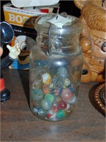Ball Jar Full of Vintage Marbles