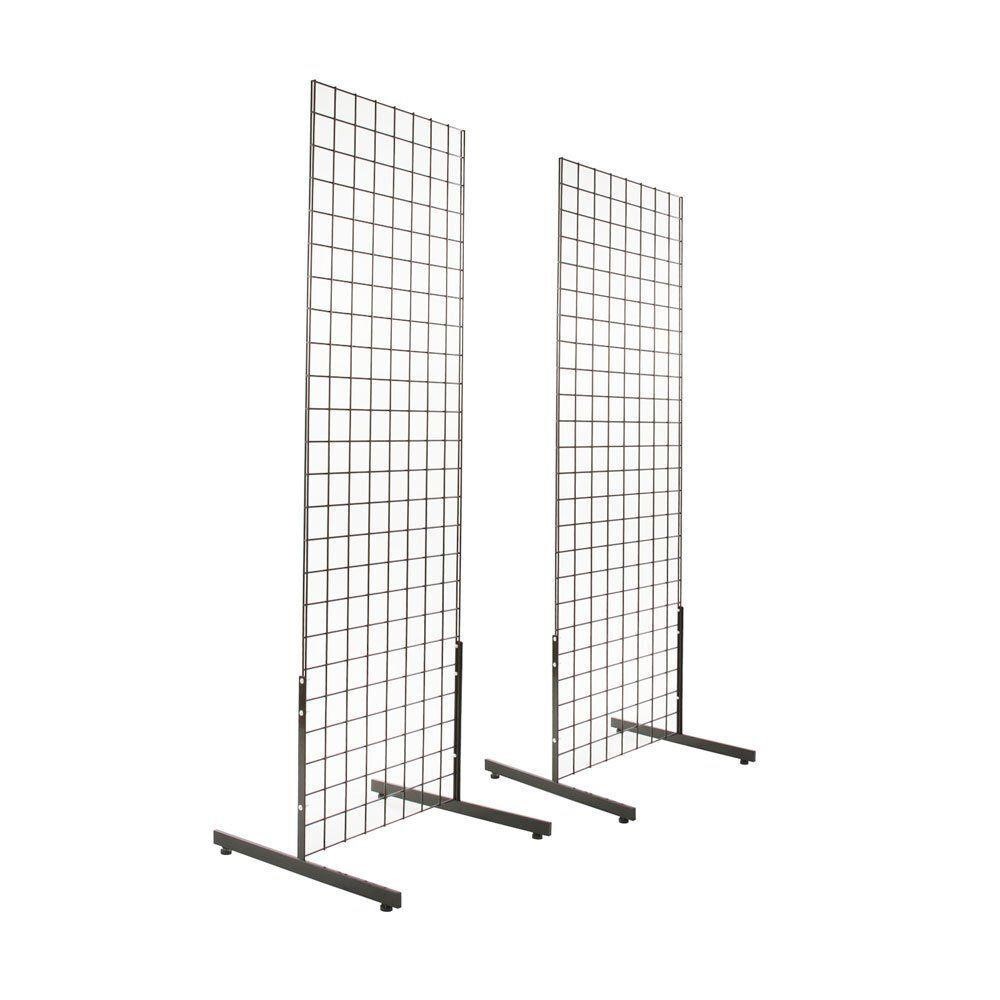 ODOXIA 2-Pack Grid Wall | Black Metal Display Rack