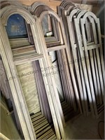 34 grandfather clock walnut lower door frames