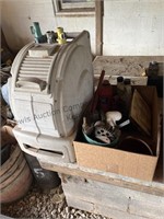 Hose reel, 6 ton hydraulic jack, gears, lawn