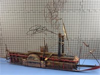LARGE JERE MCM METAL STEAMBOAT WALL ART