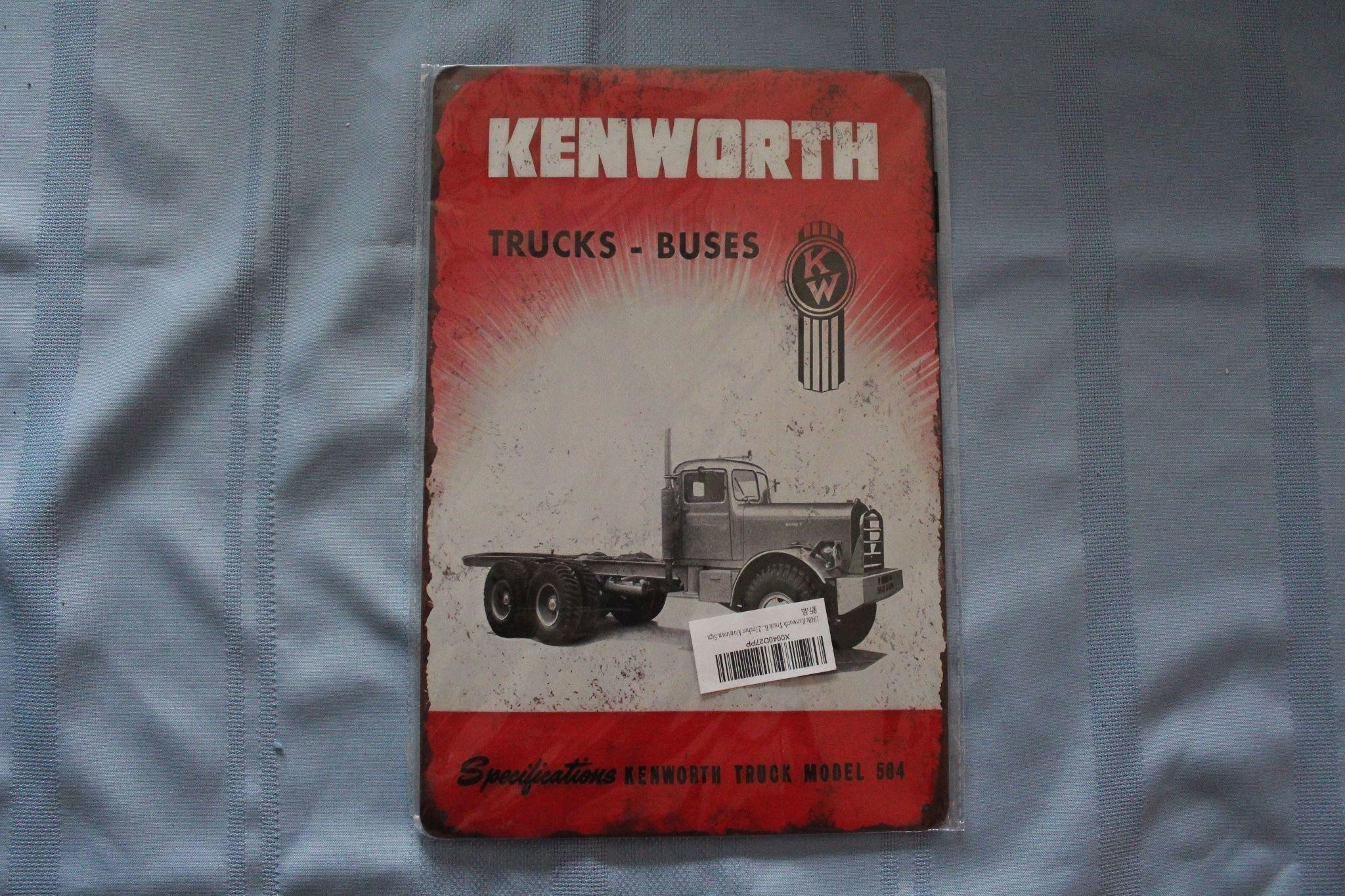 Retro 1940s "Kenworth Trucks Buses" Sign