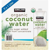 Kirkland Organic Coconut Water  33.8oz (Pack 9)