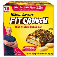 Fitcrunch Choco PB Whey Protein Bars  12ct