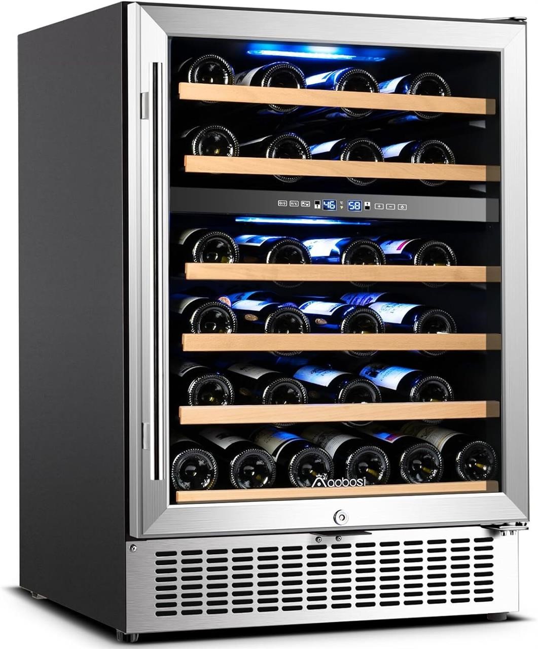 AAOBOSI Wine Refrigerator 46 Bottles  17x24 inch