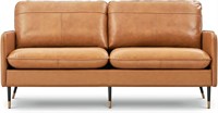 67 Leather Sofa  2 Seater Couch  Cognac Tan