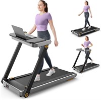 UREVO 3-in-1 Treadmill with Desk  3HP  Silver