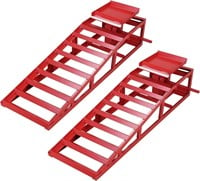 2 Pack 5T Auto Hydraulic Ramps - Red