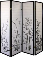 4-Panel Floral Room Divider by ORE Furniture