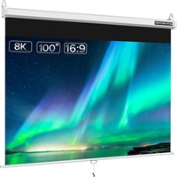 Projector Screen Pull Down  3 Layer PVC 100 inch