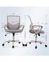 Ergonomic Rolling Swivel Mesh Office Chair  Grey