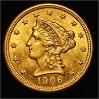 1906 $2.50 Gold Liberty - Choice Uncirculated