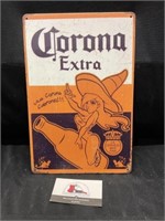 Corona Metal Sign