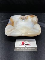 Marble milk Glass Ashtray