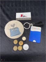 Foreign coins, Pouch
