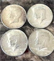4 1965 Kennedy Half dollars