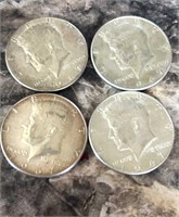 4 1967 Kennedy Half dollars