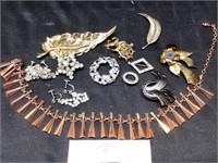 Brooches and misc jewelry