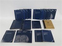 VARIETY OF WHITMAN COIN FOLDERS WITH COINS: