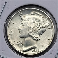 1939 MERCURY DIME MS64 OR BETTER