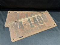 Vintage 1931 Iowa License Plates