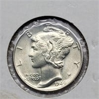 1940 MERCURY DIME MS65 OR BETTER