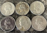 6 1960’s Washington quarters