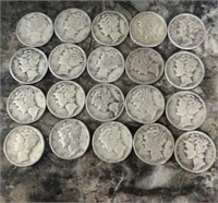 20 1940’s Mercury Dimes