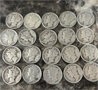 20 1940’s Mercury Dimes