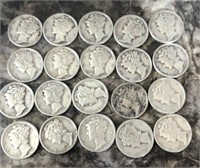 20 1940’s Mercury Dimes