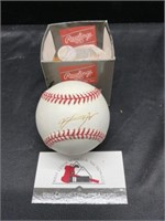 Autographed Rawlings Baseball Authenticity Unknown