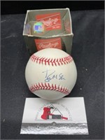 Autographed Rawlings Baseball Authenticity Unknown