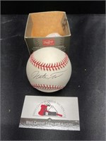 Autographed Rawlings Baseball Authenticity Unknown