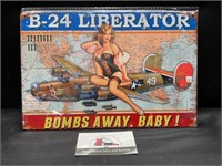 Metal B-24 Liberator Pin Up Girl Sign