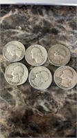 6 1950’s Washington quarters