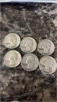 6 1950’s Washington quarters