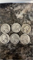 6 1940’s Washington quarters