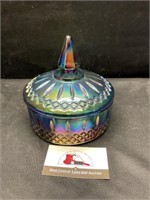 Carnival Glass Dish with Lid