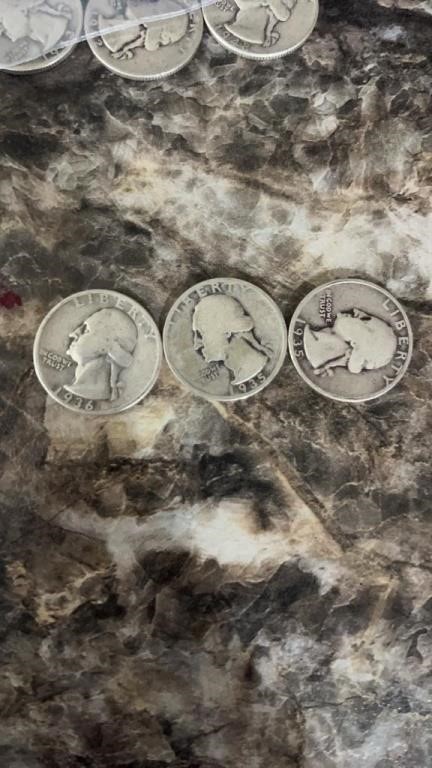 3 1930’s Washington  quarters