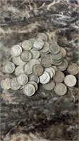 Lot of mixed year Roosevelt dimes all under 1964