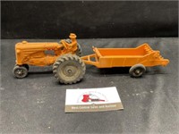 Cast Minneapolis Moline Tractor and Spreader